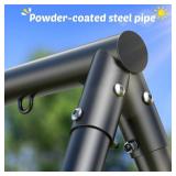 Retails for $120! Trekassy 60" Large Platform Saucer Swing with Frame for Kids Outdoor, 440lbs Swing Set with Heavy Duty Metal Swing Stand for Backyard, Outdoor Kids Play Equipment (Blue)