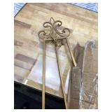 55" X 18"X 13.7" Metal Scroll Extra Large Free Standing Adjustable Display Stand Easel with Chain Support, Heavy Duty Easel for Sign, Wedding, Picture Frame, Mirror, Gold