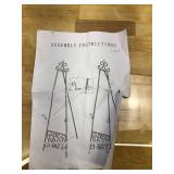 55" X 18"X 13.7" Metal Scroll Extra Large Free Standing Adjustable Display Stand Easel with Chain Support, Heavy Duty Easel for Sign, Wedding, Picture Frame, Mirror, Gold