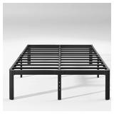 Hunlostten 12" High Queen Bed Frame No Box Spring Needed, Heavy Duty Metal Platform Bed Frame Queen Size with Round Corners, Easy Assembly, Noise Free, Black