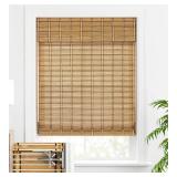 LazBlinds No Tools No Drill Bamboo Roller Shades, Cordless Bamboo Blinds, Light Filtering Bamboo Roll Up Blinds for Windows, Wood Window Blinds - Actual Blinds Size: 38 1/5