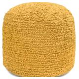Anji Mountain 100% Handmade & Handcrafted Comfortable Home D cor Pouf Ottoman Footrest for Living Room, Bedroom, Nursery, Kidsroom, Patio Furniture - (22" x 22" x 17" - Mustard)