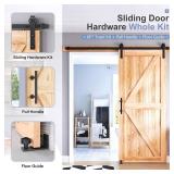 6 FT Heavy Duty Sliding Barn Door Hardware Whole Kit