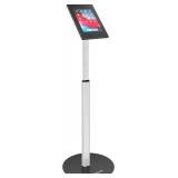 AboveTEK Anti Theft iPad Floor Stand, Robust Security Kiosk POS Tablet Stand, Height Adjustable Secure Holder Enclosure w/Lock and Key Mechanism for iPad/iPad Air/iPad Pro, Ideal for Retail Business