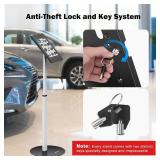 AboveTEK Anti Theft iPad Floor Stand, Robust Security Kiosk POS Tablet Stand, Height Adjustable Secure Holder Enclosure w/Lock and Key Mechanism for iPad/iPad Air/iPad Pro, Ideal for Retail Business