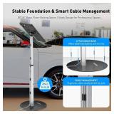 AboveTEK Anti Theft iPad Floor Stand, Robust Security Kiosk POS Tablet Stand, Height Adjustable Secure Holder Enclosure w/Lock and Key Mechanism for iPad/iPad Air/iPad Pro, Ideal for Retail Business