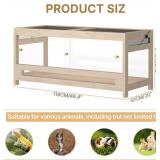 Retails for $166! 80 Gallon 4x2x2 Reptile Enclosure Large Acrylic & Wood Tank with Mesh Lid Spacious Habitat for Bearded Dragon, Snake or Lizard