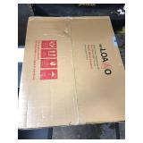 Retails for $133! LOAAO 40" x 32" Large Matte Black Metal Frame Bathroom Vanity Vanity Vanity Mirror Wall Mounted Bathroom Vanity Mirror Rustproof Tempered Glass Horizontal or Vertical Hanging