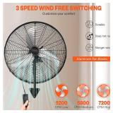 Retails for $140! 24 Inch Oscillating Wall Mount Fan, 3 Speed High Velocity Powerful, 90 Oscillation & 30 Tilt Cooling Wall Mounted Outdoor Fan for Commercial, Greenhouse, Workshop, Patio, ETL Certifi