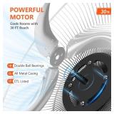 Retails for $140! 24 Inch Oscillating Wall Mount Fan, 3 Speed High Velocity Powerful, 90 Oscillation & 30 Tilt Cooling Wall Mounted Outdoor Fan for Commercial, Greenhouse, Workshop, Patio, ETL Certifi