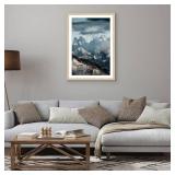 Americanflat 28x40 Poster Frame with Polished Plexiglass - Use as 24x36 Frame with Mat or Display 28x40 Photo Without Mat - Hudson Collection - Wide Picture Frames for Wall Display - Natural Oak