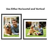 Americanflat 22x28 Poster Frame with Polished Plexiglass - Use as 18x24 Frame with Mat or Display 22x28 Photo Without Mat - Hudson Collection - Wide Picture Frames for Wall Display - Black