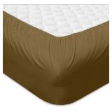 Twin XL Sheet Set-4 Piece Sheets-College Dorm Room Bed Sheets- Twin XL Sheet Set-College Dorm Size- Deep Bed Sheets Pockets - Twin Extra Long Sheets for Twin XL Mattress - 15"Drop-Taupe Solid)