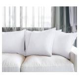 Utopia Bedding Throw Pillows (Set of 4, White), 22 x 22 Inches Pillows for Sofa, Bed and Couch Decorative Stuffer Pillow