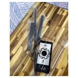 Modern LED Linear Chandelier with Dual Spotlights Dimmable 6000K Pendant Light Fixtures Ceiling Hanging Black Chandeliers for Dining Room Table Kitchen Living Room Bedroom(L35.1in)