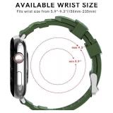 Kethink Sport Band for Apple Watch 44mm 42mm, Man Breathable Strap Soft Silicone Band Replacement for iWatch Series SE/6 5/4/3/2/1 (BLACK, 42/44 mm)