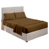 Twin XL Sheet Set-4 Piece Sheets-College Dorm Room Bed Sheets- Twin XL Sheet Set-College Dorm Size- Deep Bed Sheets Pockets - Twin Extra Long Sheets for Twin XL Mattress - 15"Drop-Taupe Solid)