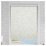 Cordless Roller Shades Blackout Blinds for Windows Room Darkening Rolled Up Shades with Spring System, UV Protection Window Shades Door Blinds for Home and Office (36.5" W x 72" H, Linen Cream