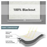 Cordless Roller Shades Blackout Blinds for Windows Room Darkening Rolled Up Shades with Spring System, UV Protection Window Shades Door Blinds for Home and Office (36.5" W x 72" H, Linen Cream