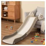 Retails for $105! Kids Sofa Slide Indoor Toddler Couch Stair Slide Attachment to Toddler Bed,Slide Toys,Baby Slide for 3 Years+,White Cloud