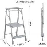 COSCO 2-Step Kitchen Stepper Adult Folding Step Stool, Kids Folding (Steel/Resin)