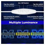 University Basketball Team Neon Sign, Light Up Dimmable College Michigan Basketball Team Logo Led Neon Sign Light Hanging for Wall Decor, Bedroom, Dormitory, Man Cave, Birthday Christmas Gift (Univers