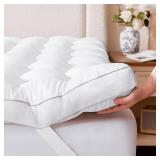 Decroom 3 Inch Memory Foam Mattress Topper Queen Size for Back Pain Relief, Thicked Down Alternative-Lined Mattress Pad Filled with Breathable & Soft Memory Foam Pillow Top, 80x60x3 Inch