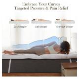 Decroom 3 Inch Memory Foam Mattress Topper Queen Size for Back Pain Relief, Thicked Down Alternative-Lined Mattress Pad Filled with Breathable & Soft Memory Foam Pillow Top, 80x60x3 Inch