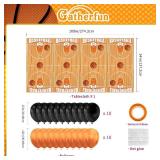 Gatherfun Basketball Party Supplies Paper Plates Napkins Cups Knives Forks Spoons with Balloons and Banner for Kids and Adult Birthday Party March Madness Party Decorations, Serve 25