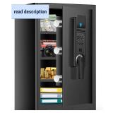 Retails for $157! 5.0 Cub Large Safes for Home Use Fire and Water proof, Anti-Theft Home Safe with Electronic Keypad & 3 Removable Shelves and Smart Alarm, Fireproof Safe Box for Money Firearm Medicin