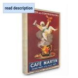Retails for $140! Stupell Industries Cafe Martin Vintage Poster Design by Marcello Dudovich Canvas Wall Art 48 in. X 36 in., Multi-Color