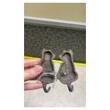 Cast Iron Black Cat Wall Hooks - Pair