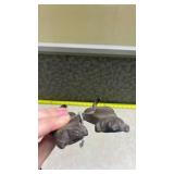 Cast Iron Black Cat Wall Hooks - Pair