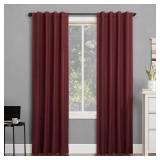 Lot of 2 Sun Zero 100% Blackout Cyrus Thermal Back Tab Curtain Panel Red 40in x 96in: Modern Indoor Polyester