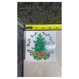 Christmas Tree Ceramic Tile Trivets Set