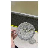 Cut Crystal Nappy Dishes Set of 2