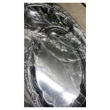 Elegant Oval Tray Set - Bright Chrome Plated