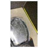 Elegant Oval Tray Set - Bright Chrome Plated