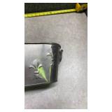 Decorative Metal Bucket with Fleur-de-lis Pattern