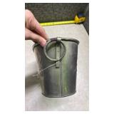 Decorative Metal Bucket with Fleur-de-lis Pattern