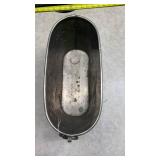 Decorative Metal Bucket with Fleur-de-lis Pattern