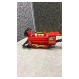 Red Christmas Train Set with Steam Engine