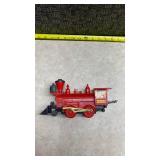 Red Christmas Train Set with Steam Engine