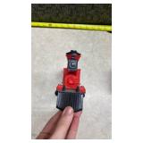 Red Christmas Train Set with Steam Engine