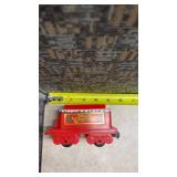 Red Christmas Train Set with Steam Engine