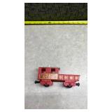 Red Christmas Train Set with Steam Engine