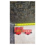 Red Christmas Train Set with Steam Engine