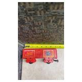 Red Christmas Train Set with Steam Engine