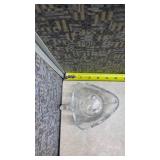 Clear Glass Serving Bowl with Floral Pattern