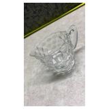 American Fostoria Cubist Pattern Sugar Bowl